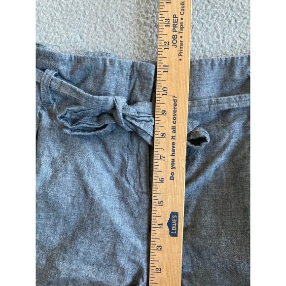 Eileen Fisher Shorts Large Chino Pleat Belted High Rise Zip Cuffed Hem Gray Prep - Picture 12 of 15